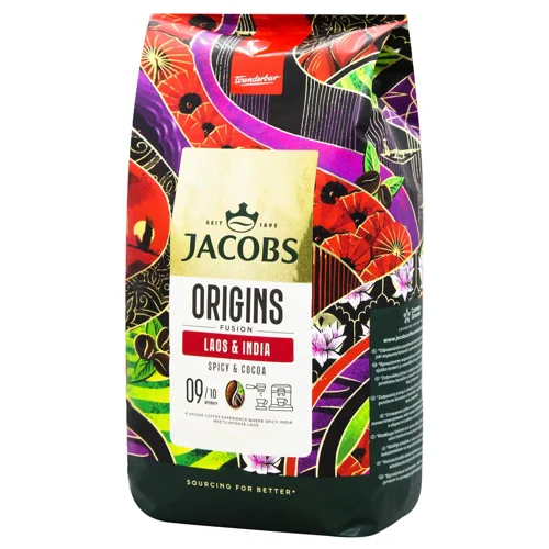 Кава Jacobs Origins Laos&India в зернах 1кг