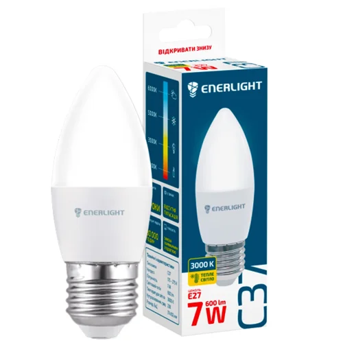 Лампа світлодіодна Enerlight C37 Е27 3000К