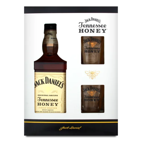 Віскі Jack Daniel's Honey 35% в/ґ, 0.7л + 2 Стакани