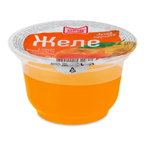 Желе Пастеризоване З Соком І Наповнювачем Апельсин-Мандарин Злагода, в/ґ, 108г