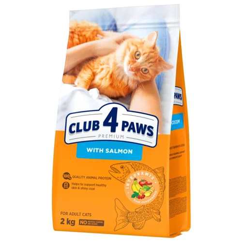 Корм сухий Club 4 Paws Premium з лососем для котів 2кг