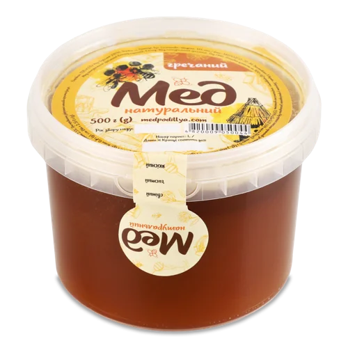 Мед Натуральний Гречаний, п/у 500г