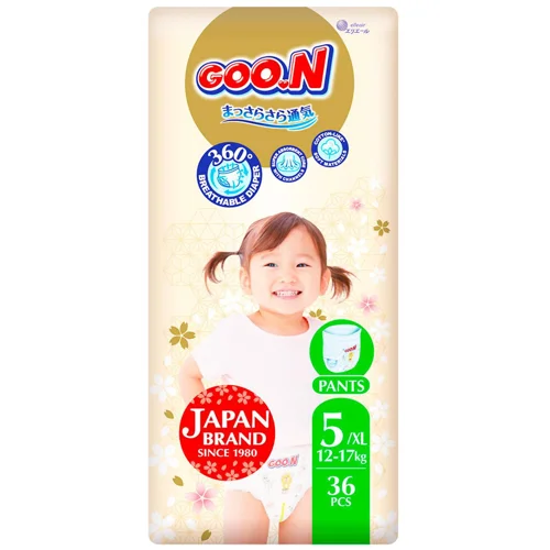 Підгузки-трусики Goo.N Premium Soft 12-17кг XL 36шт