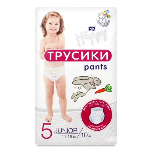 Підгузники-Трусики Junior Baby Happy Bella, 5, в/ґ, 10 шт