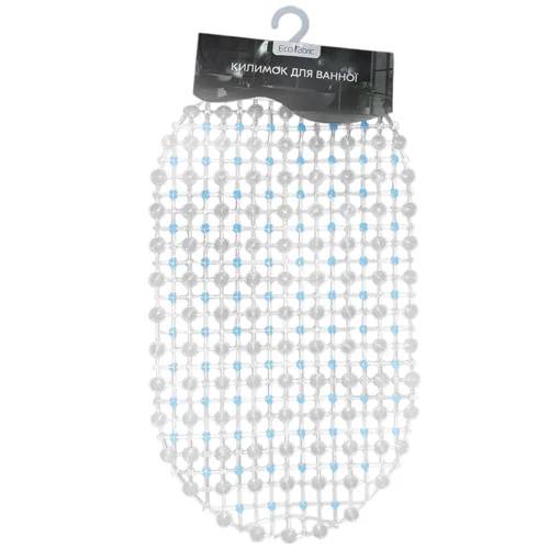 Килимок у ванну Eco Fabric крапка блакитний 63х34см