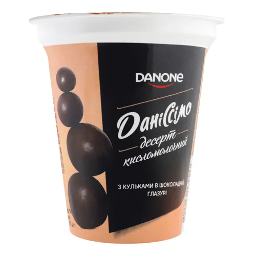 Десерт 6% кисломолочний з кульками в шоколадній глазурі Даніссімо 270г