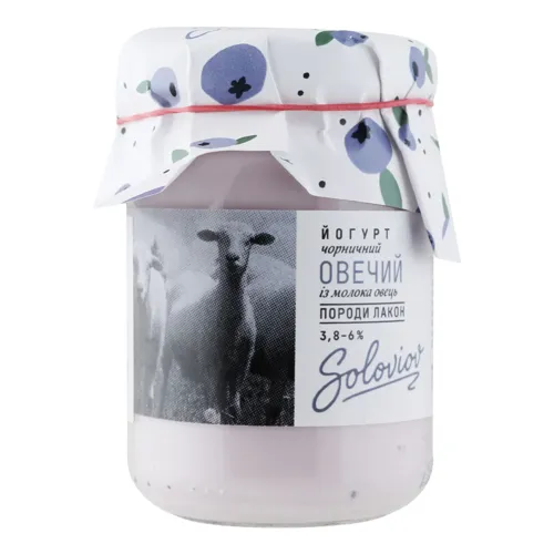 Йогурт 3.8-6% чорничний Овечий Soloviov с/б 135г