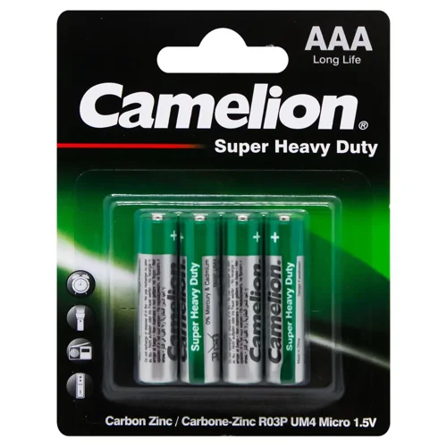 Бaтарейки Camelion Super Heavy Duty Zinc Carbon AAA 4шт