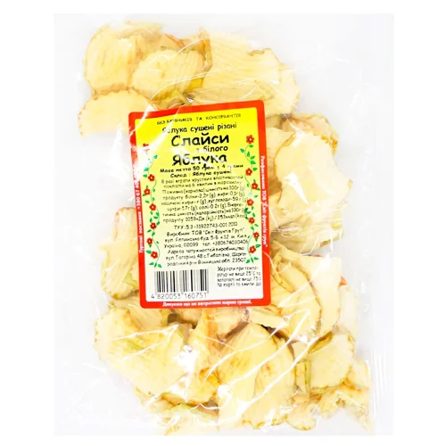 Слайси з білого яблука Світ Фруктів сушені 50г