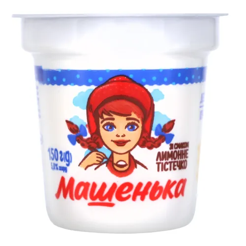 Десерт 5% сирковий крем вершковий зі смаком Лимонне тістечко Машенька Смачненький ст 150г