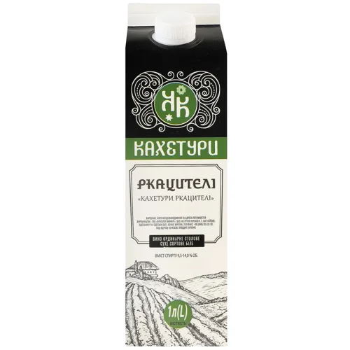 Вино Кахетури Ркацетелі біле сухе 9,5-14% 1л