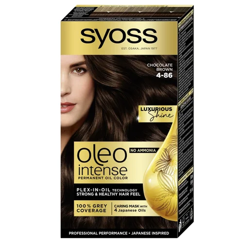 Фарба для волосся без аміаку Syoss Oleo Intense 4-86 Шоколадний каштановий 115мл