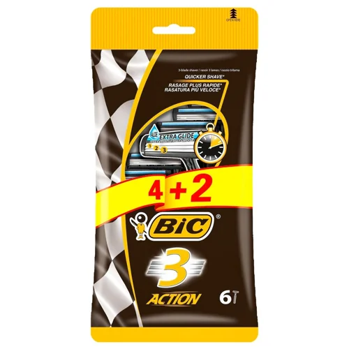 Бритва BIC 3 Action чоловіча 4+2шт
