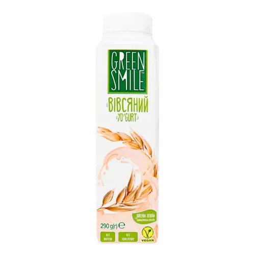 Продукт вівсяний 1.8% ферментований Yo'gurt Green Smile т/п 290г