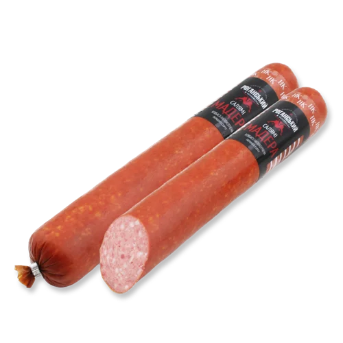 Ковбаса Салямі Мадера Роганський М'ясокомбінат Напівкопчене н/к 1/г, кг