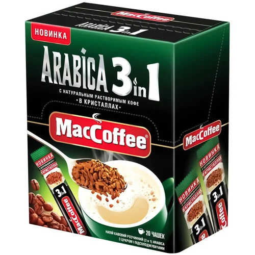 Напій кавовий MacCoffee 3в1 Арабіка розчинний 16г