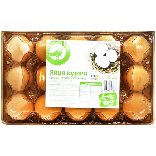 Яйця курячі Auchan С1 15шт