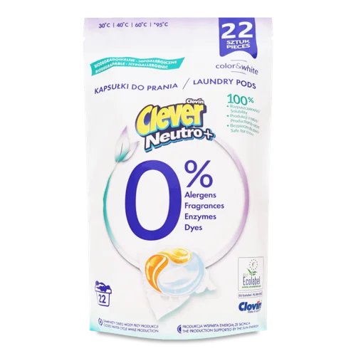 Капсули Для Прання Гелеві Color&White Neutro+ Clever 22х18г