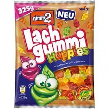 Фруктові жувальні цукерки з вітамінами Nimm2 Lachgummi Happies 325г