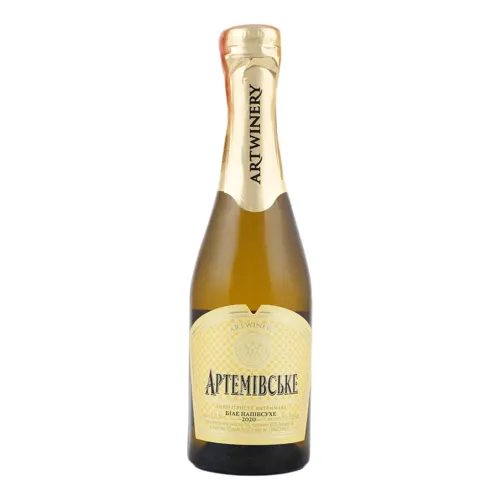 Вино ігристе 0.2л 10-13.5% біле напівсухе витримане Артемівське Artwinery пл