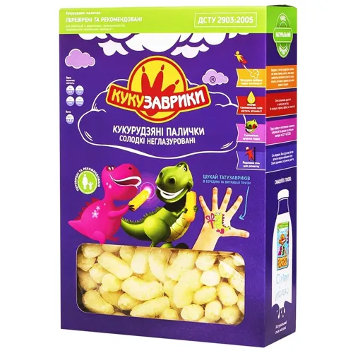 Кукурудзяні палички Кукузаврики з подарунком 100г