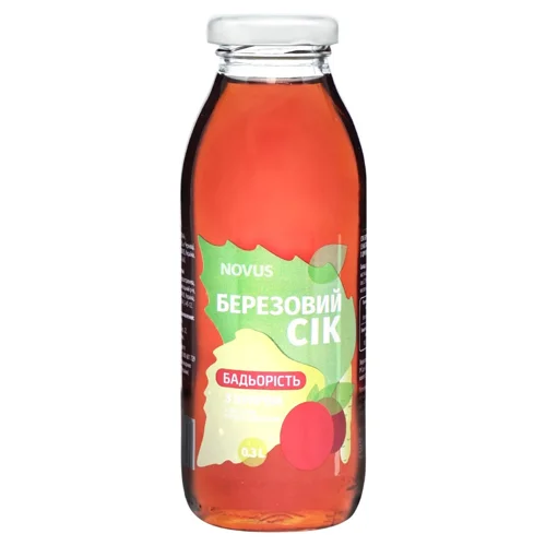 Сік Novus Бадьорість березовий з настоєм плодів шипшини та цукром 0,3л