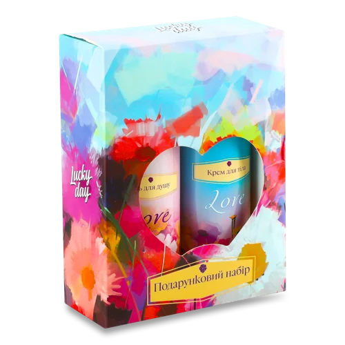 Подарунковий Набір Гель для Душу Love 100мл + Крем для Тіла Love 100мл Lucky Day, в/к
