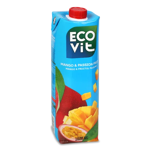 Напиток Сокосодержащий Ecovit Манго-Маракуйя Н/Газ, 1л