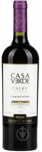 Вино CASA VERDE RESERVE Карменер, червоне, сухе, 0,75л