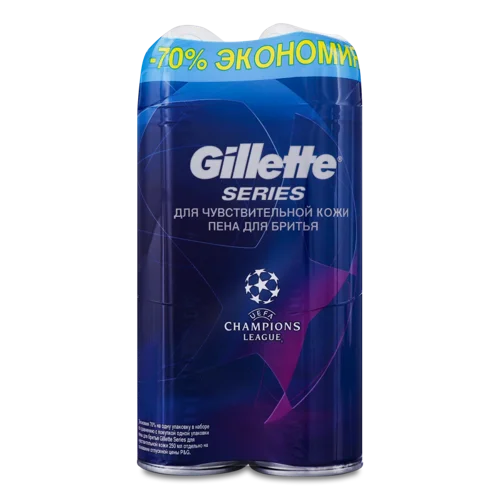 Піна для Гоління для Чутливої Шкіри Series Gillette, 2х250мл
