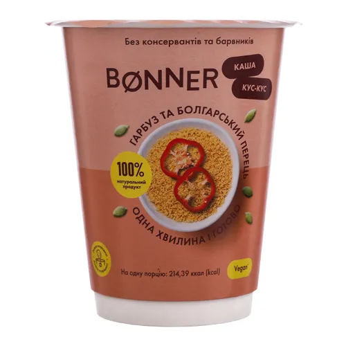 Каша кус-кус з гарбузом та болгарським перцем Bonner 60г