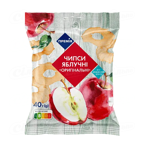 Чіпси Премія яблучні оригінальні, 40г
