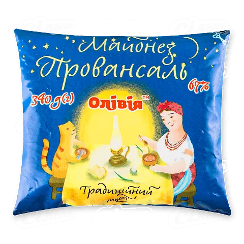 Майонез «Олівія» «Провансаль» «Традиційний рецепт» 67%, 340г