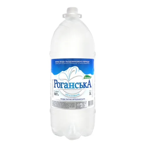 Вода питна негазована Роганська у пластиковій пляшці 3л