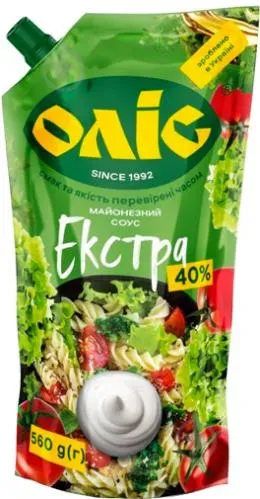 Майонезний соус Екстра 40% ТМ Оліс