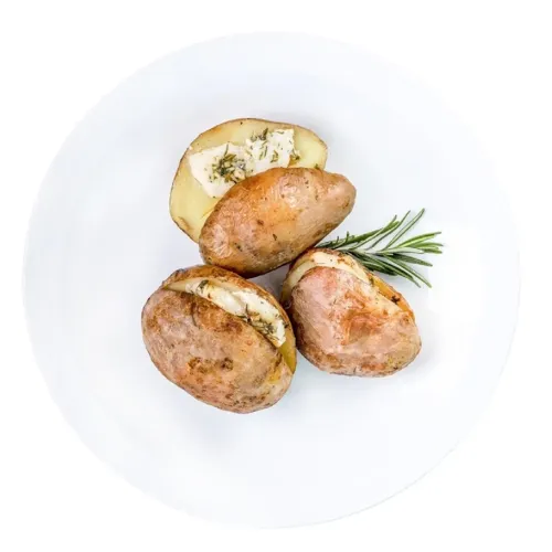 Картопля запечена з салом