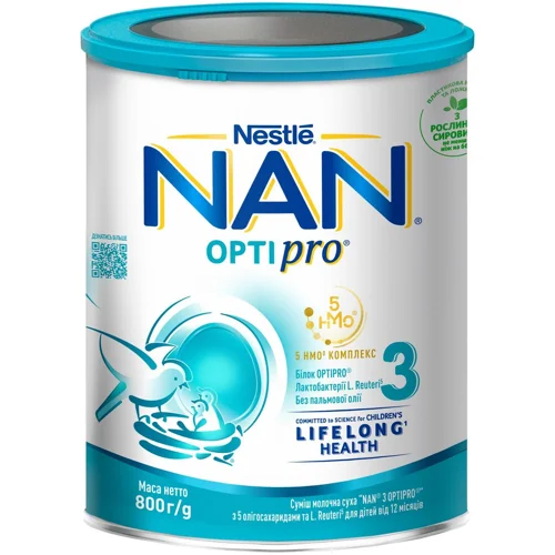 Суміш молочна суха NESTLÉ® NAN® OPTIPRO® 3 для дітей з 12 місяців 800г