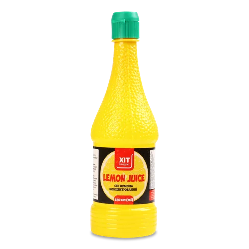 Сік Лимона Концентрований, Вищого Ґатунку, Пластикова Пляшка, 230мл