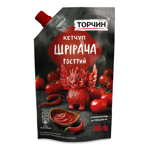Кетчуп пастеризований Шрірача гострий Торчин, с/в, 200г