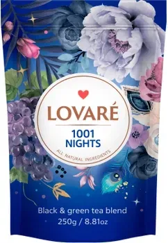 Бленд чорного і зеленого чаю Lovare 1001 ніч з фруктами і пелюстками квітів 250г