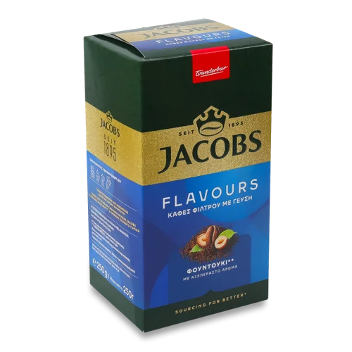 Кава Натуральна Смажена Мелена З Лісовим Горіхом Flavours Jacobs, к/у, 250г