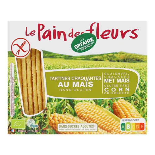 Хлібці органічні кукурудзяні безглютенові Le Pain des fleurs м/у 150г