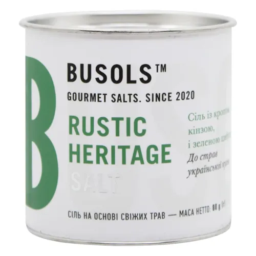 Сіль Busols Rustic Heritage з кропом, кінзою і зеленою цибулею 80г