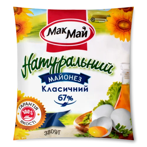 Майонез Вищого Ґатунку Класичний Макмай, 67%, п/пл, 380г