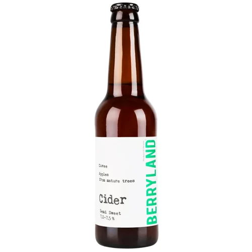 Сидр Berryland Cuvee Яблочный напівсолодкий 7-7,5% 0,33л