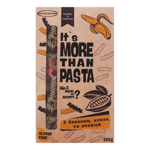 Вироби макаронні без глютену з бананом какао і стевією Healthy Generation к/у 240г