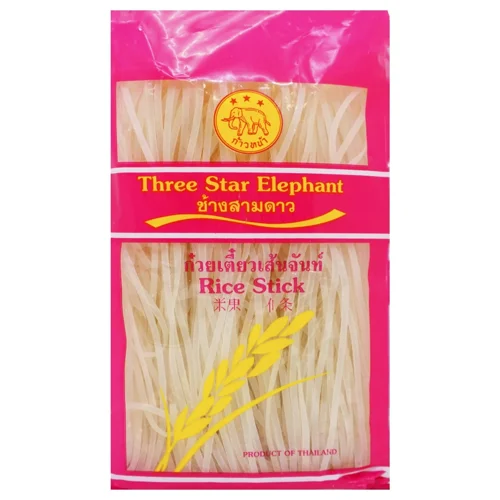 Лапша Three Star Elephant рисова тайська 400г
