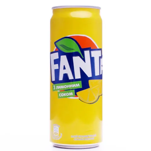 Напій безалкогольний Fanta сильногазований з лимоним соком 330мл
