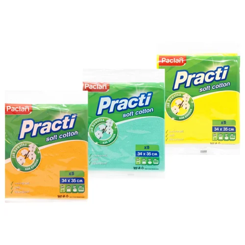 Ганчірка Paclan Soft Cotton 34х35см 5шт