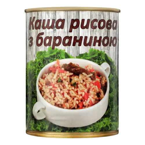 Каша рисова з бараниною L'appetit з залізній банці 340г